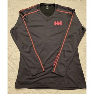 Helly Hansen Base Layer Womens XL Gray Lifa Active Crew Top Long Sleeve Outdoor
